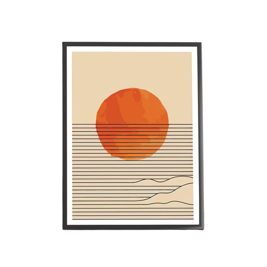 Affiche Lever de Soleil sur fond blanc