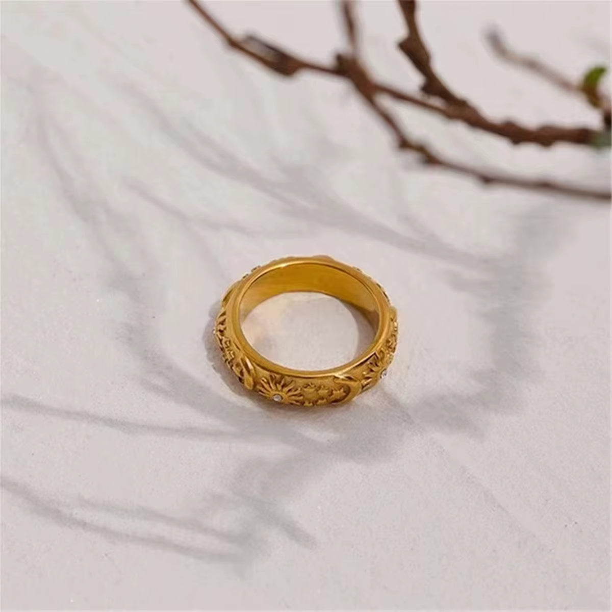 Bague Vintage Soleil et Lune