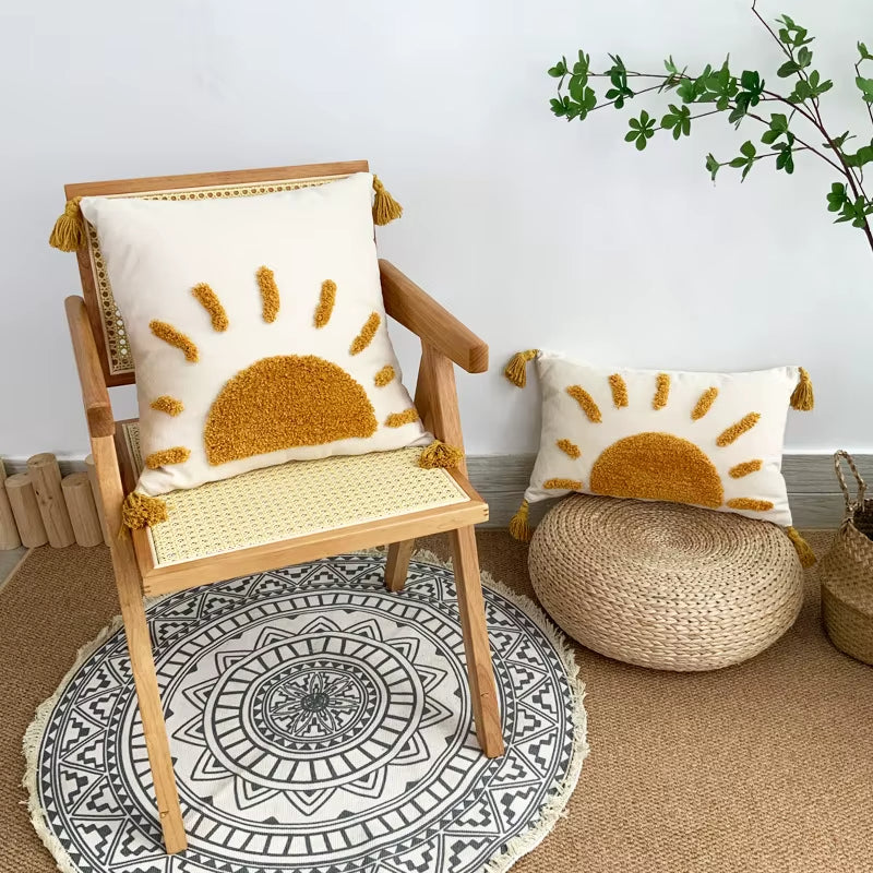 Housse de Coussin Tufté Soleil