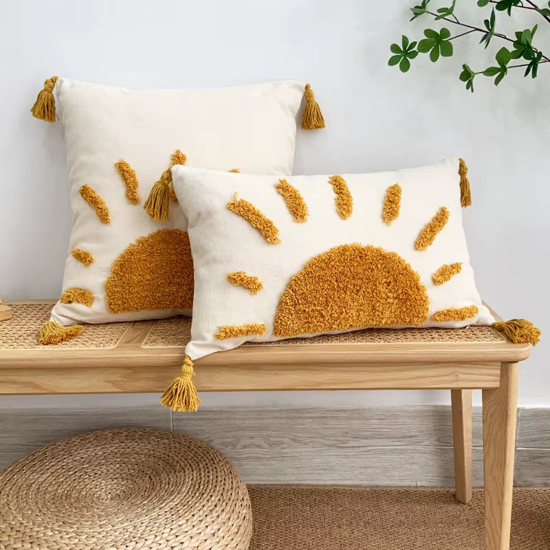 Housse de Coussin Tufté Soleil