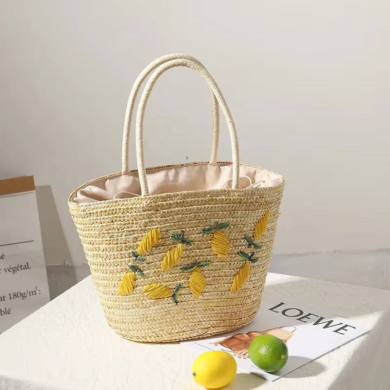 Panier en Paille Citron