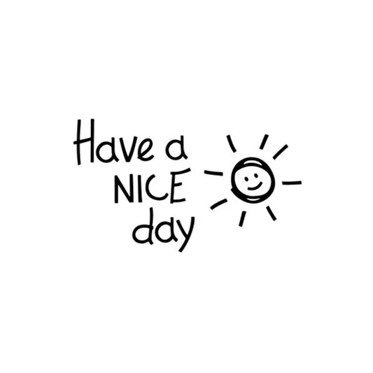 Stickers Muraux Soleil "Have a Nice Day" sur fond blanc