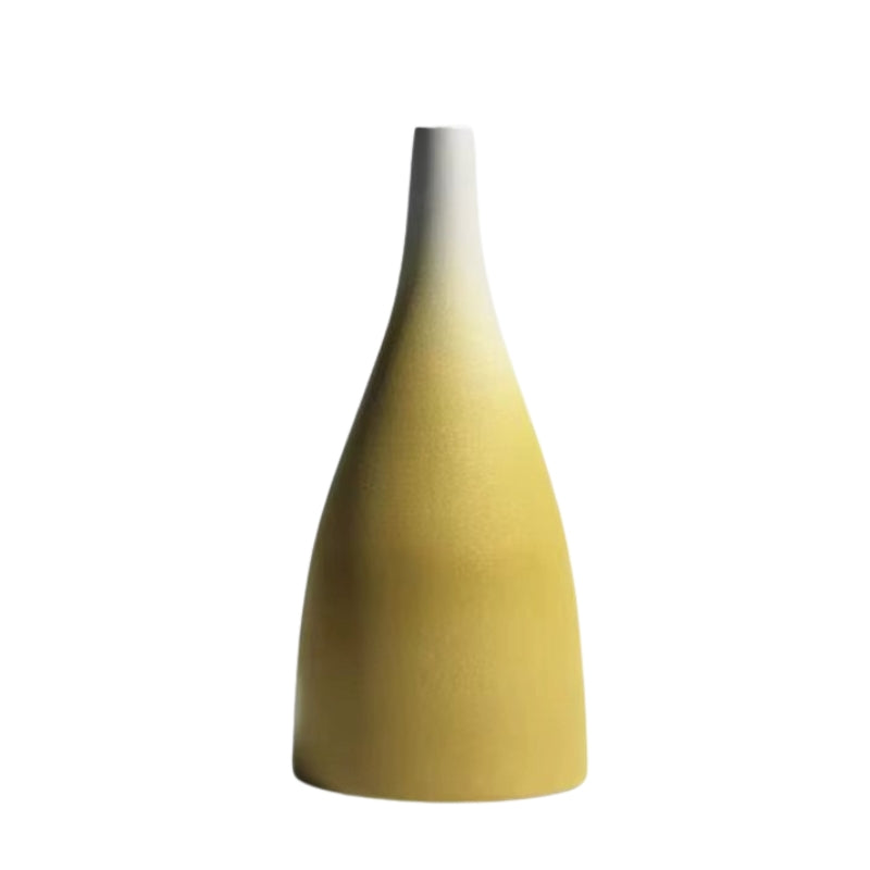 Vase Céramique Dégradé Jaune sur fond blanc